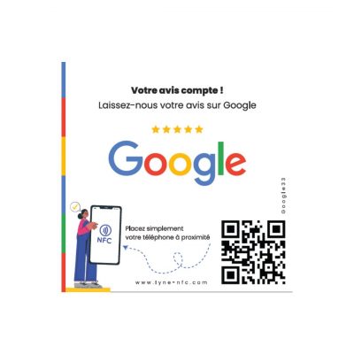 Plaque NFC Avis Google