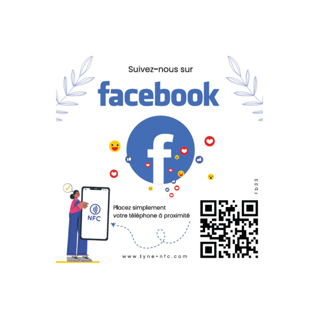 Plaque NFC Facebook